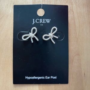 J. Crew pearl bow stud earrings